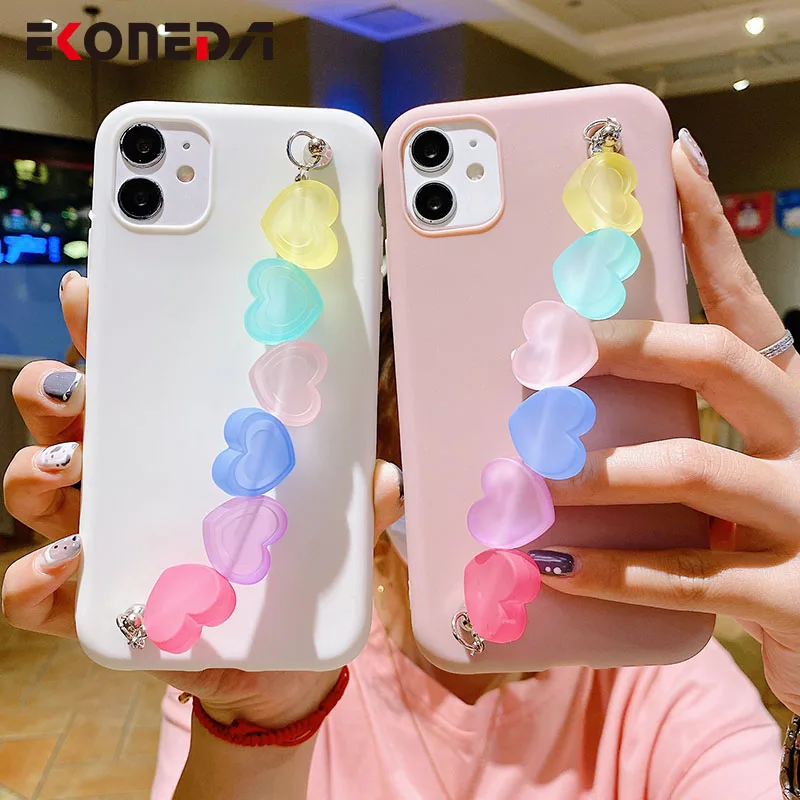 EKONEDA Candy Colors Wrist Strap Case For iPhone 11 Cases For iPhone 12 11 Pro XS Max X XR 7 8 Plus Protective Silicone Cover
EKONEDA Candy Colors Wrist Strap Case For iPhone 11 Cases For iPhone 12 11 Pro XS Max X XR 7 8 Plus Protective Silicone Cover