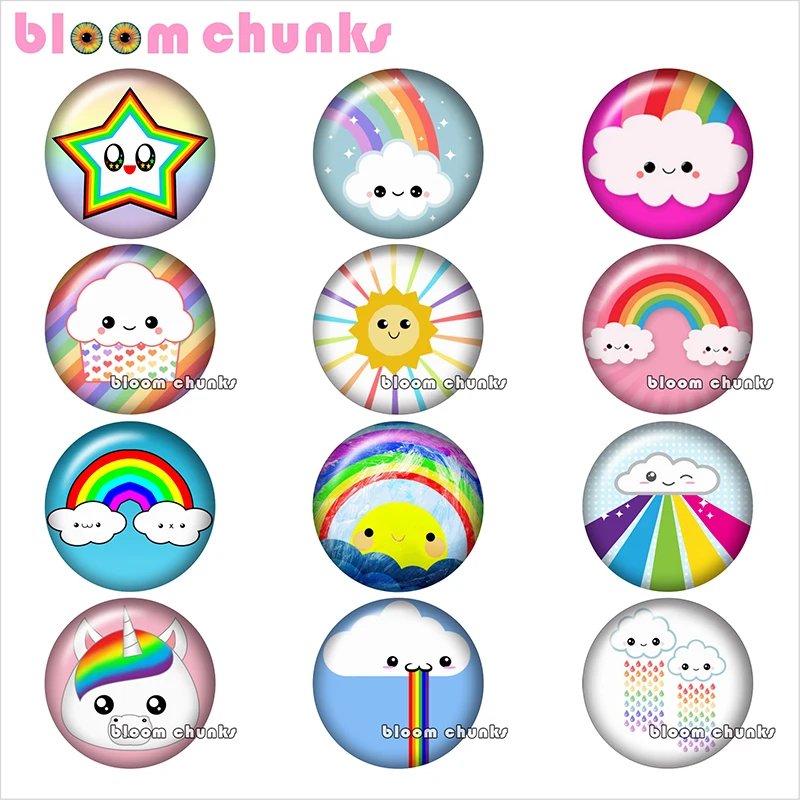 Rainbow cloud sun rain Round photo glass cabochon demo flat back Making findings 12mm/18mm/20mm/25mm B1505
Rainbow cloud sun rain Round photo glass cabochon demo flat back Making findings 12mm/18mm/20mm/25mm B1505