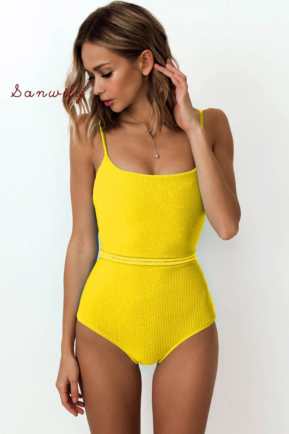 2020 Sexy Swimwear Fashionable Bikiniwomen's One-piece Swimsuit Solid Color Special Cloth One-piece Bikini
2020 Sexy Swimwear Fashionable Bikiniwomen's One-piece Swimsuit Solid Color Special Cloth One-piece Bikini