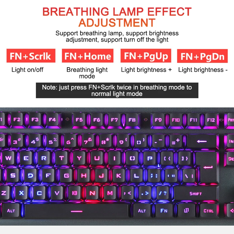 Wired Keyboard With Backlight RGB Anti-ghosting Mechanical Gaming Keyboard For PC Desktop Waterproof Gamer Keyboard
Wired Keyboard With Backlight RGB Anti-ghosting Mechanical Gaming Keyboard For PC Desktop Waterproof Gamer Keyboard