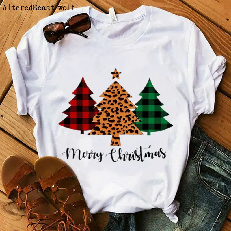 Christmas Tops women Christmas Tree Leopard Printed T Shirt Women short sleeve tshirt white clothes Christmas kawaii t-shirt 
Christmas Tops women Christmas Tree Leopard Printed T Shirt Women short sleeve tshirt white clothes Christmas kawaii t-shirt