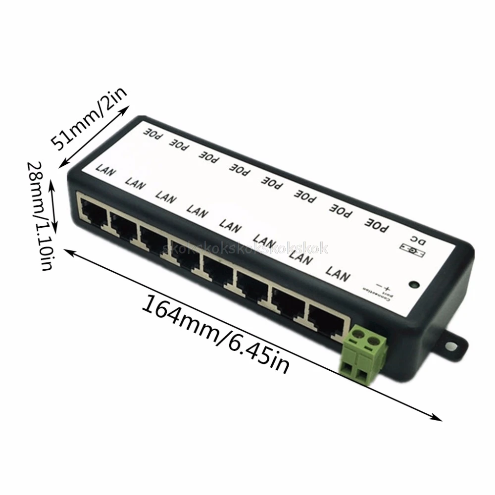 New 8 Ports POE Injector POE Splitter for CCTV Network POE Camera Power Over Ethernet IEEE802.3af Au13 19 Droship
New 8 Ports POE Injector POE Splitter for CCTV Network POE Camera Power Over Ethernet IEEE802.3af Au13 19 Droship