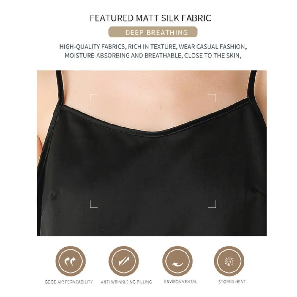 Women Imitation Silk V Neck Spaghetti Strap Camisole Shorts Sleepwear Pajama 
Women Imitation Silk V Neck Spaghetti Strap Camisole Shorts Sleepwear Pajama