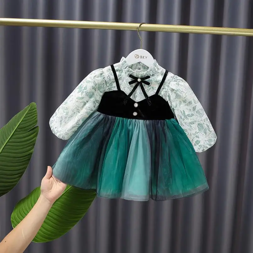 Spring Autumn Girl Kids Lolita Princess Dress Long Sleeve Children Baby Infants Party Lace Mesh Patchwork Dresses Vestidos L1488
Spring Autumn Girl Kids Lolita Princess Dress Long Sleeve Children Baby Infants Party Lace Mesh Patchwork Dresses Vestidos L1488