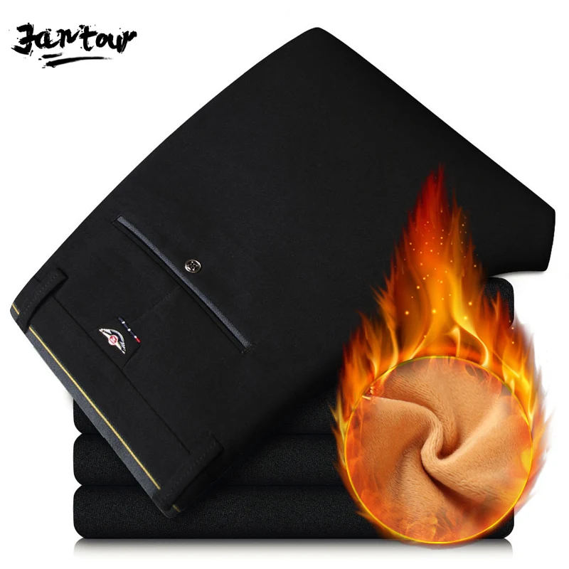 2020 Winter New Men Warm Fleece Casual Pants Business Casual Elasticity Straight Thick Plus Velvet Trousers Male Brand Clothes
2020 Winter New Men Warm Fleece Casual Pants Business Casual Elasticity Straight Thick Plus Velvet Trousers Male Brand Clothes