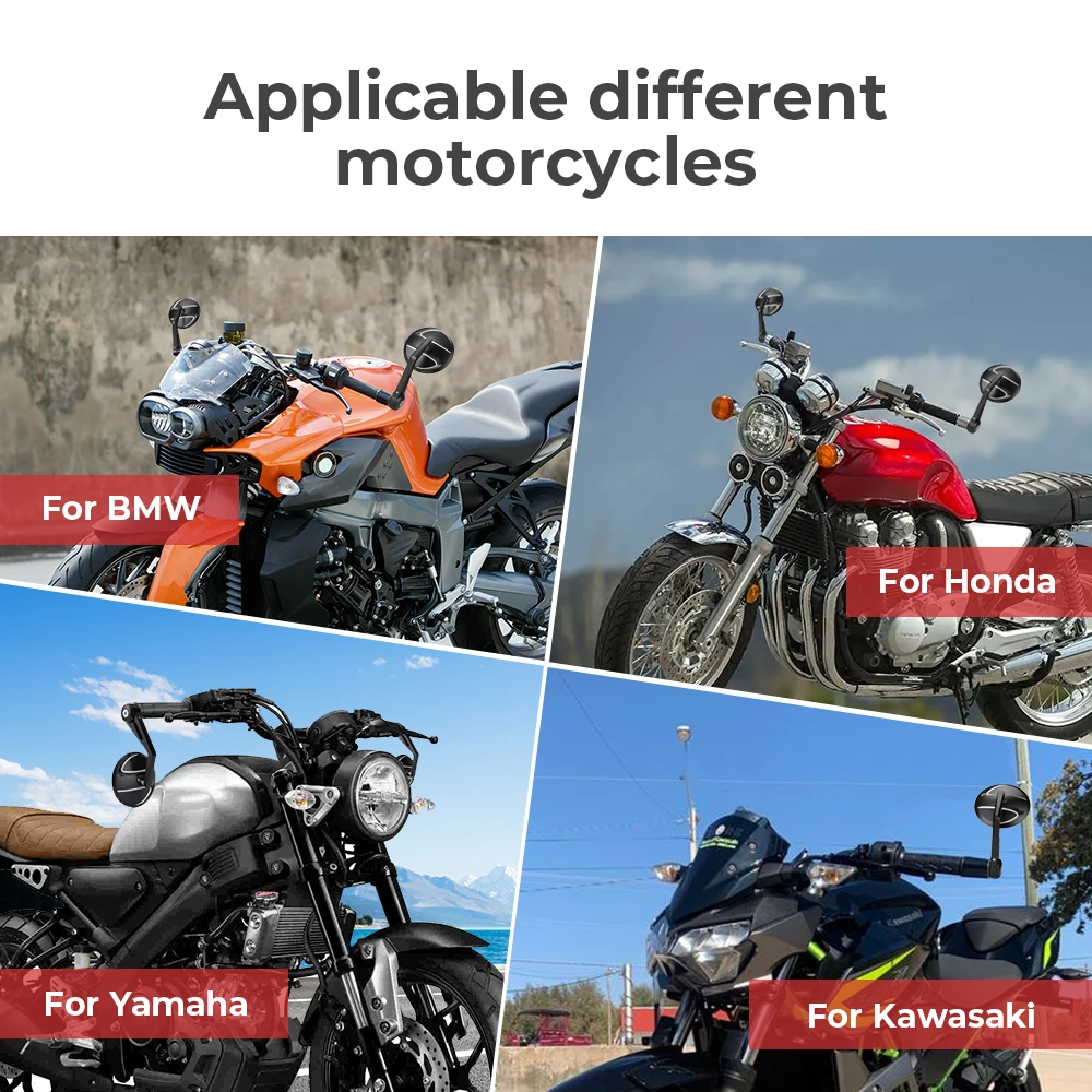For MT07 MT09 R1 R3 CBR600RR CB1000R Motorcycle Mirror Universal 7/8" 22mm For NINJA 400 Z650 Z750 Z800 Z900 GXSR 600 GSX-R1000
For MT07 MT09 R1 R3 CBR600RR CB1000R Motorcycle Mirror Universal 7/8" 22mm For NINJA 400 Z650 Z750 Z800 Z900 GXSR 600 GSX-R1000
