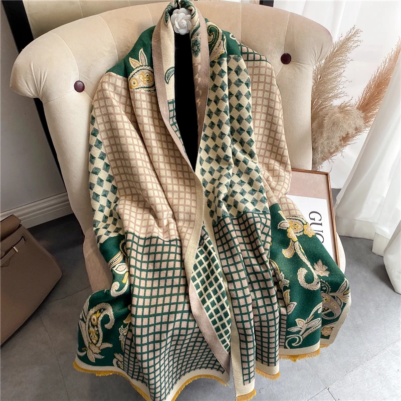 New 2022 Winter Warm Cashmere Pashmina Scarf Hijab Women Paisley Plaid Splice Print Thick Blanket Shawl Wrpas Neck Foulard
New 2022 Winter Warm Cashmere Pashmina Scarf Hijab Women Paisley Plaid Splice Print Thick Blanket Shawl Wrpas Neck Foulard