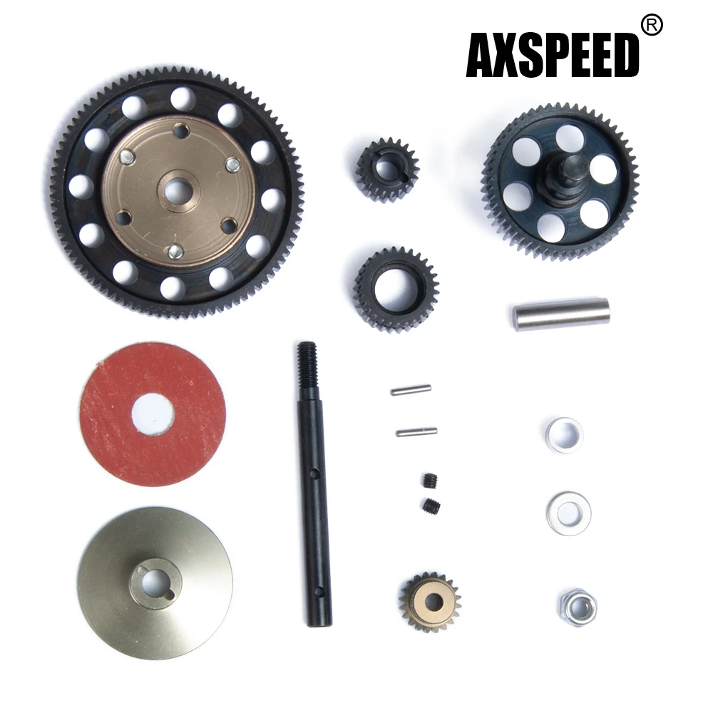 AXSPEED Gearbox Transmission Steel Gear Set for Axial SCX10 Wrangler 90047 1/10 RC Crawler Car Model Upgrade Parts
AXSPEED Gearbox Transmission Steel Gear Set for Axial SCX10 Wrangler 90047 1/10 RC Crawler Car Model Upgrade Parts