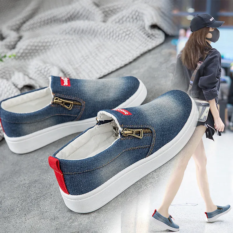 Plus size 35-44 2019 Spring Women's Canvas Shoes women sneakers Slip-On Casual Shoes Zipper flat shoes women vulcanize shoes
Plus size 35-44 2019 Spring Women's Canvas Shoes women sneakers Slip-On Casual Shoes Zipper flat shoes women vulcanize shoes