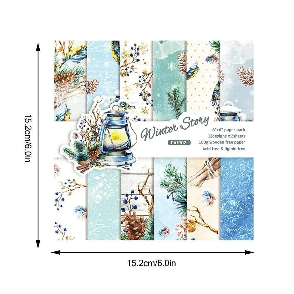 New Christmas Paper 24 Sheets DIY Photo Album Scrapbook Paper Card Making Background Paper 6 Inch Single-sided Pattern Paper
New Christmas Paper 24 Sheets DIY Photo Album Scrapbook Paper Card Making Background Paper 6 Inch Single-sided Pattern Paper