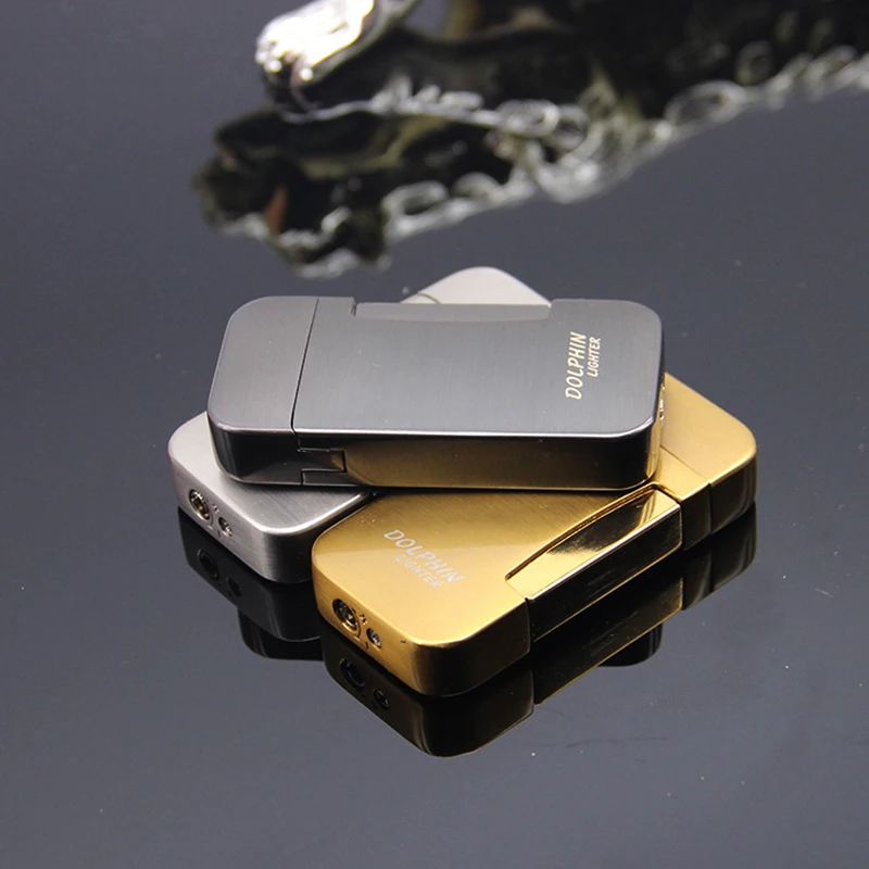 Metal Portable Cigarette Lighter Flashlight Turbine Flint Plug In Ignition Butane Men's Smoking Accessories
Metal Portable Cigarette Lighter Flashlight Turbine Flint Plug In Ignition Butane Men's Smoking Accessories