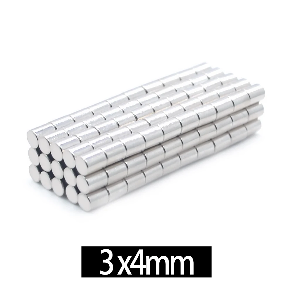 50/100/200/1000 Pcs 3x4 Round NdFeB Neodymium Magnet N35 Super Powerful Small imanes Permanent Magnetic Disc
50/100/200/1000 Pcs 3x4 Round NdFeB Neodymium Magnet N35 Super Powerful Small imanes Permanent Magnetic Disc