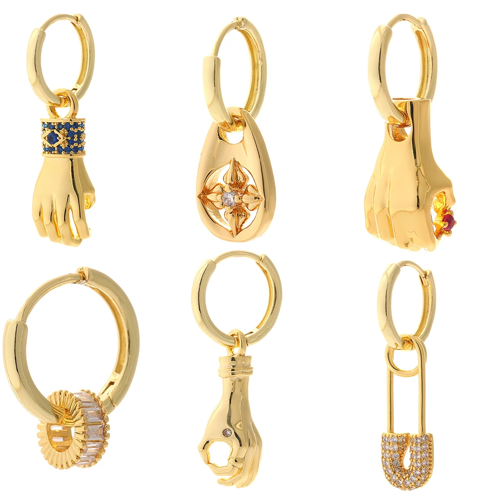 Gesture Hoop Earrings Cubic Zircon Geometric Circle Dangle Earrings Female Gold Copper Ear Rings CZ Party Korean New Fashion
Gesture Hoop Earrings Cubic Zircon Geometric Circle Dangle Earrings Female Gold Copper Ear Rings CZ Party Korean New Fashion