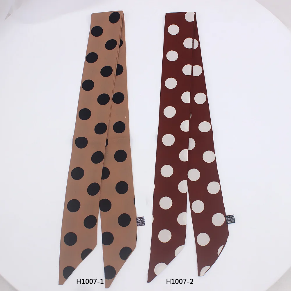 2019 Wholesale Silk Scarf Handle Bag Ribbons Small Silk Scarf Classic dots /Women Fashion Head Scarf Small Long Skinny Scarves
2019 Wholesale Silk Scarf Handle Bag Ribbons Small Silk Scarf Classic dots /Women Fashion Head Scarf Small Long Skinny Scarves