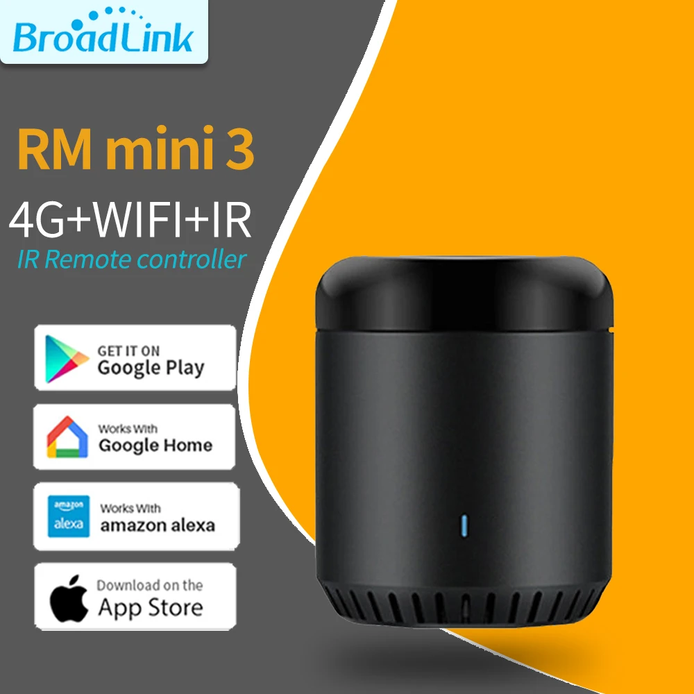 

Broadlink RM Mini3 IR Remote Controller WiFi 4G Control Black/Green/Orange Bean Limited Edition Support Alexa Google Home IFTTT