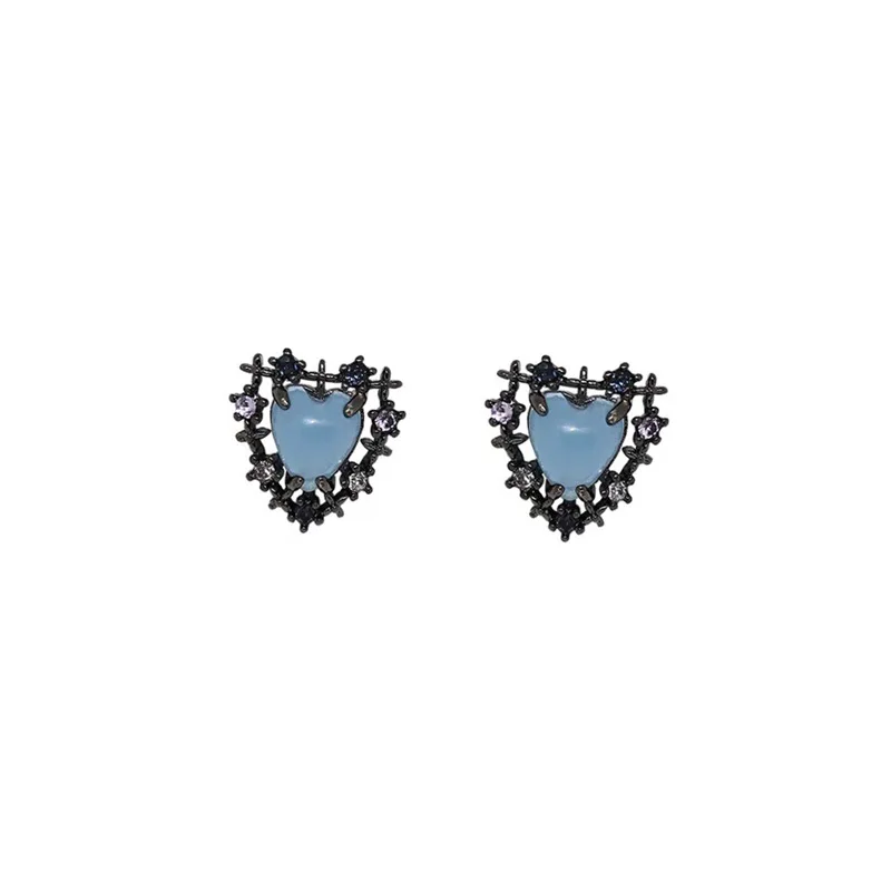 Temperament black micro-inlaid zircon love earrings haze blue crystal earrings new ladies earrings wholesale
Temperament black micro-inlaid zircon love earrings haze blue crystal earrings new ladies earrings wholesale