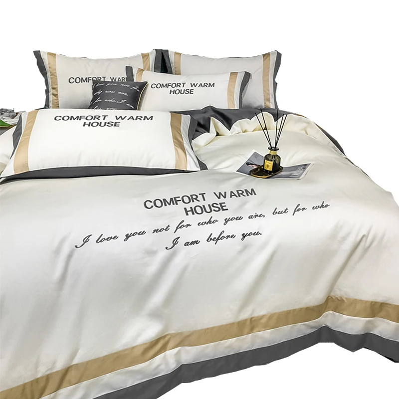 New Printed Sheet Set Nordic Style Pure Cotton 3-4 Piece Bedding Set High Quality Embroidery Large Quilt Cover With Pillow Case
New Printed Sheet Set Nordic Style Pure Cotton 3-4 Piece Bedding Set High Quality Embroidery Large Quilt Cover With Pillow Case