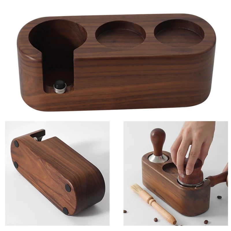 Walnut Wood Coffee Press Tamper Holder Espresso Distributor Stand Coffee Maker Support Base Coffee Barista Tools
Walnut Wood Coffee Press Tamper Holder Espresso Distributor Stand Coffee Maker Support Base Coffee Barista Tools