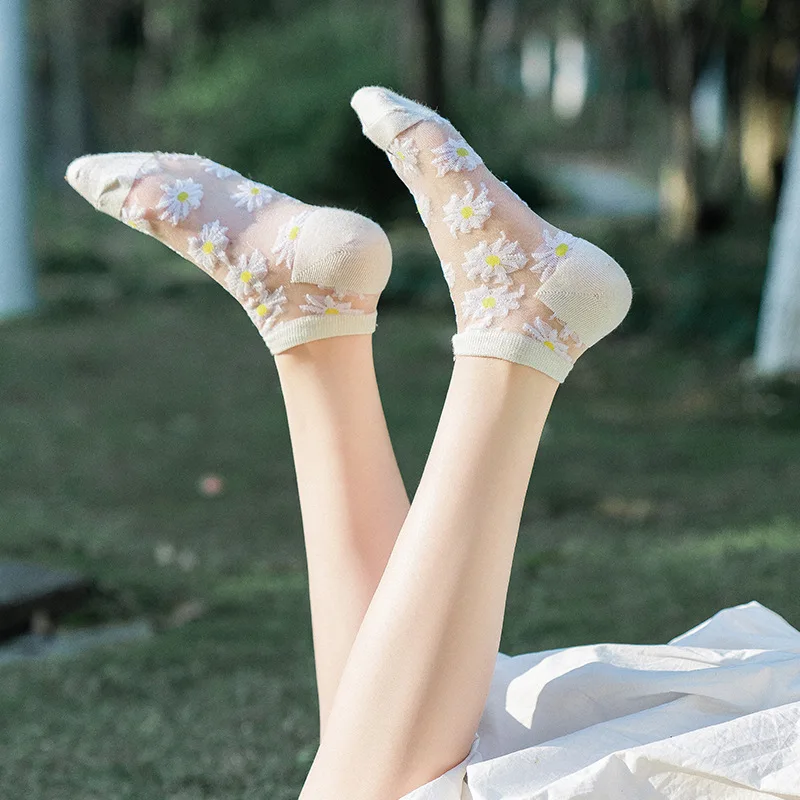 Fashion Ankle Socks Hosiery Mesh Transparent Boat Socks Short Socks Soft Daisy Crystal Socks Girls Cute Pop Short Sock 2021 New
Fashion Ankle Socks Hosiery Mesh Transparent Boat Socks Short Socks Soft Daisy Crystal Socks Girls Cute Pop Short Sock 2021 New
