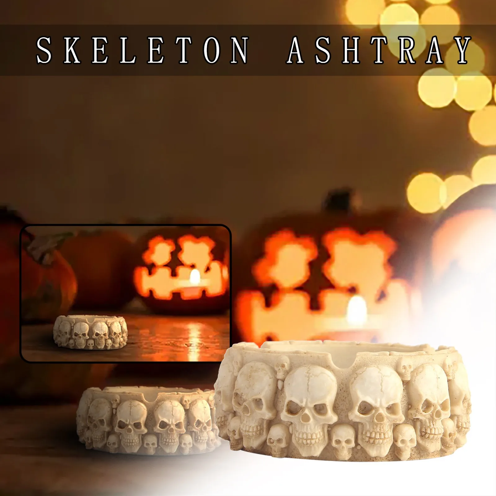 Halloween Skeleton Head Skull Resin Ashtray Cigarettes Crafts Decorations Personality Festival Home Gifts Ornaments Storage Tray
Halloween Skeleton Head Skull Resin Ashtray Cigarettes Crafts Decorations Personality Festival Home Gifts Ornaments Storage Tray