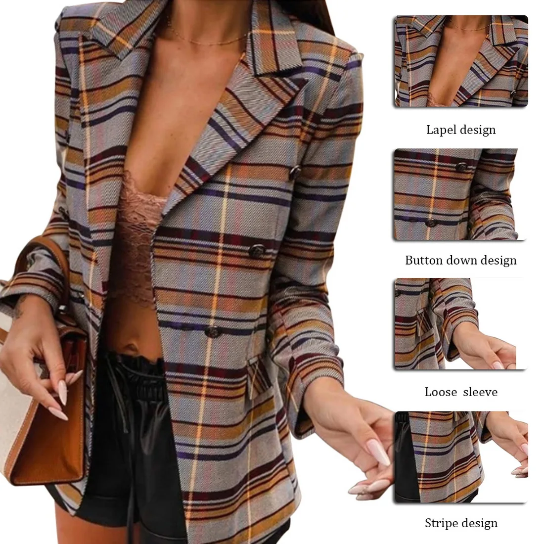 2021 Ladies Fashion New Autumn And Winter Long-sleeved Retro Office Double-breasted Suit Collar Printed Small Jacket Women
2021 Ladies Fashion New Autumn And Winter Long-sleeved Retro Office Double-breasted Suit Collar Printed Small Jacket Women