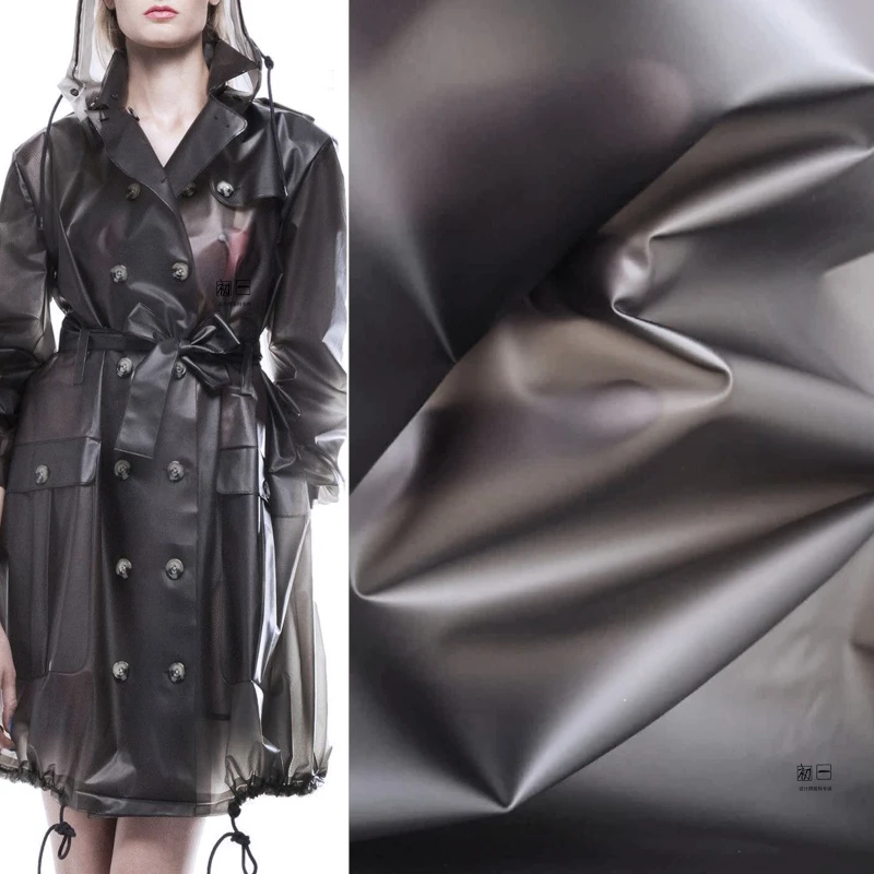 Matte Translucent TPU Fabric Waterproof Creative Sewing Fabric for Windbreaker Raincoat Designer Cloth Black White By the Meter
Matte Translucent TPU Fabric Waterproof Creative Sewing Fabric for Windbreaker Raincoat Designer Cloth Black White By the Meter