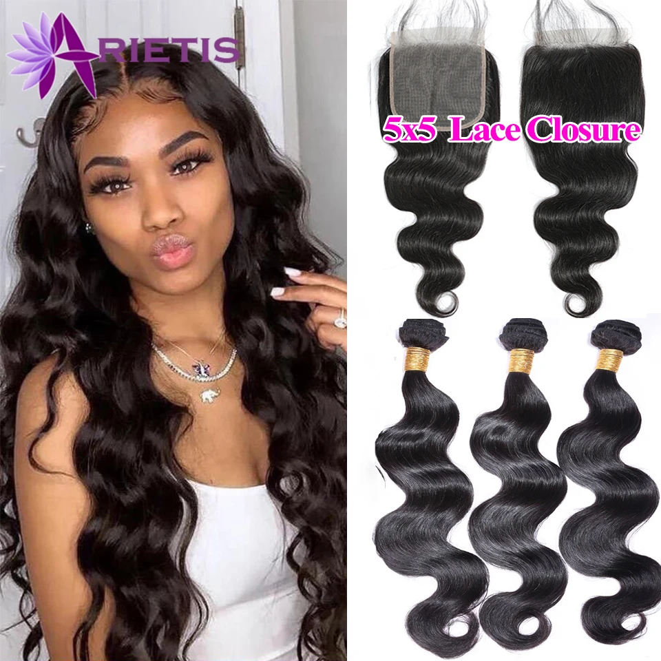 Arietis Body Wave Blundles With Closure Branzilian Hair Weave Bundles With Closure Human Hair Bundles With Closures5x5 Remy Hair 
Arietis Body Wave Blundles With Closure Branzilian Hair Weave Bundles With Closure Human Hair Bundles With Closures5x5 Remy Hair