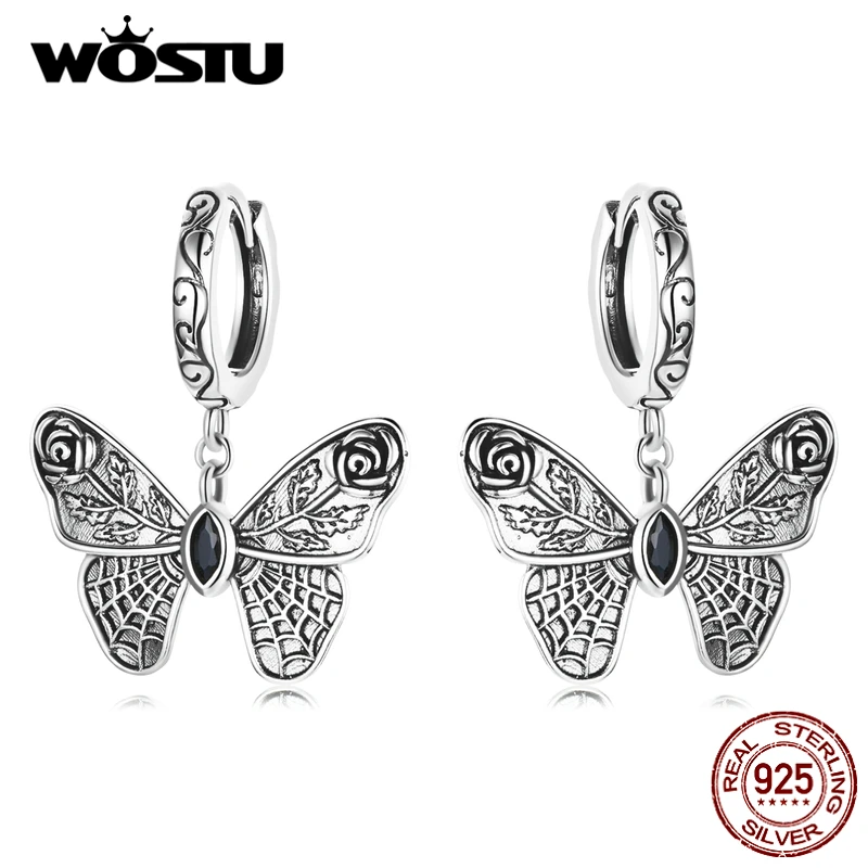 WOSTU 925 Sterling Silver Dark Style Vintage Butterfly Cobweb Spider Web Drop Earrings For Women Party Earrings Jewelry CTE534
WOSTU 925 Sterling Silver Dark Style Vintage Butterfly Cobweb Spider Web Drop Earrings For Women Party Earrings Jewelry CTE534