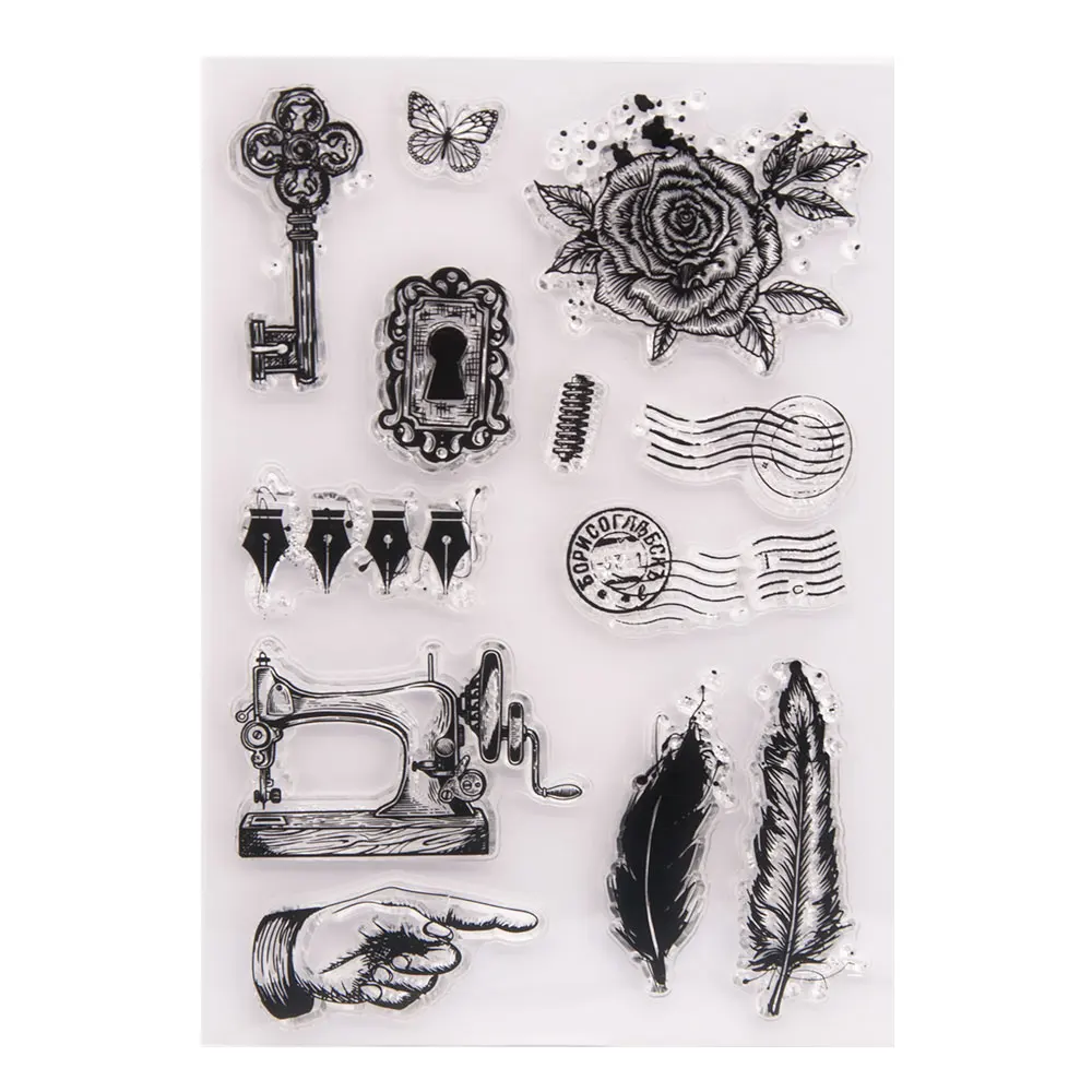 Rose Flower Feather Tailor Machine Pen Tip Transparent Clear Stamp DIY Silicone Seals Scrapbooking Card Making Photo Album Decor
Rose Flower Feather Tailor Machine Pen Tip Transparent Clear Stamp DIY Silicone Seals Scrapbooking Card Making Photo Album Decor
