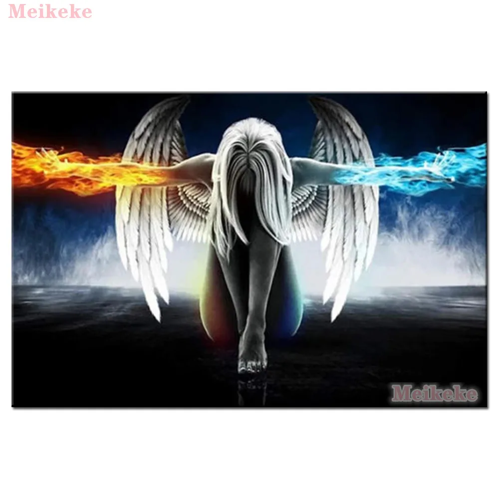 5D DIY Full Round Diamond Painting Ice & Fire Angel 3D Embroidery Cross Stitch Rhinestone Mosaic Home Decor Gift 
5D DIY Full Round Diamond Painting Ice & Fire Angel 3D Embroidery Cross Stitch Rhinestone Mosaic Home Decor Gift