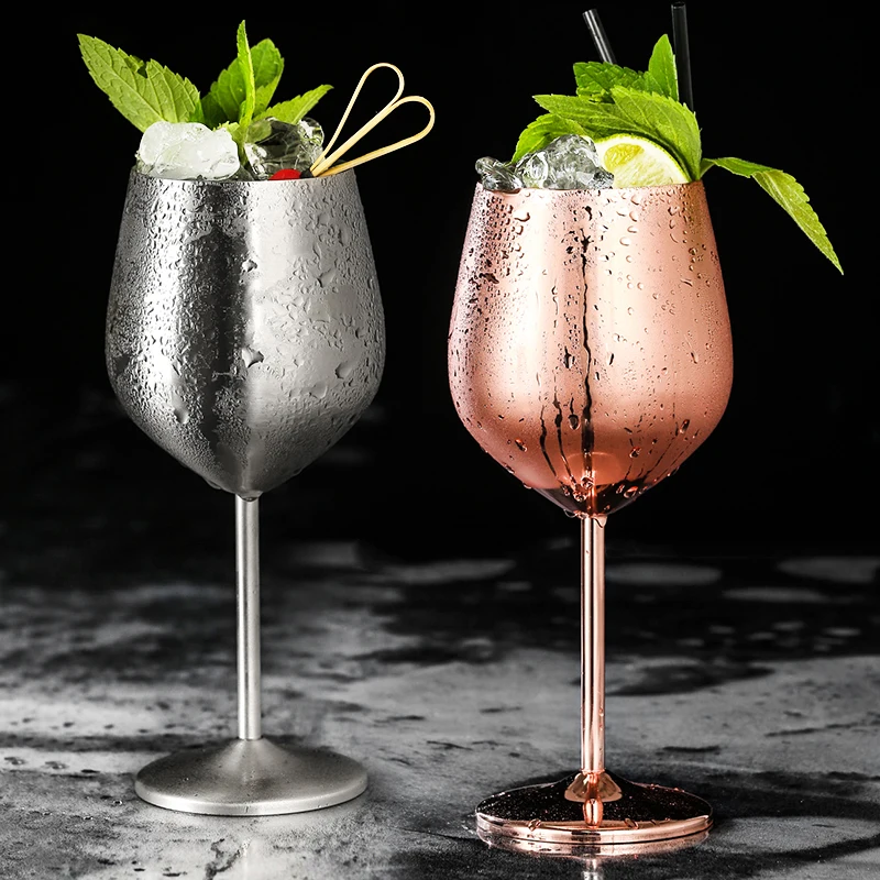 304 Stainless Steel Red Wine Glass Silver Rose Gold Goblets Juice Drink Champagne Goblet Party Barware Whiskey Cup 500ml
304 Stainless Steel Red Wine Glass Silver Rose Gold Goblets Juice Drink Champagne Goblet Party Barware Whiskey Cup 500ml
