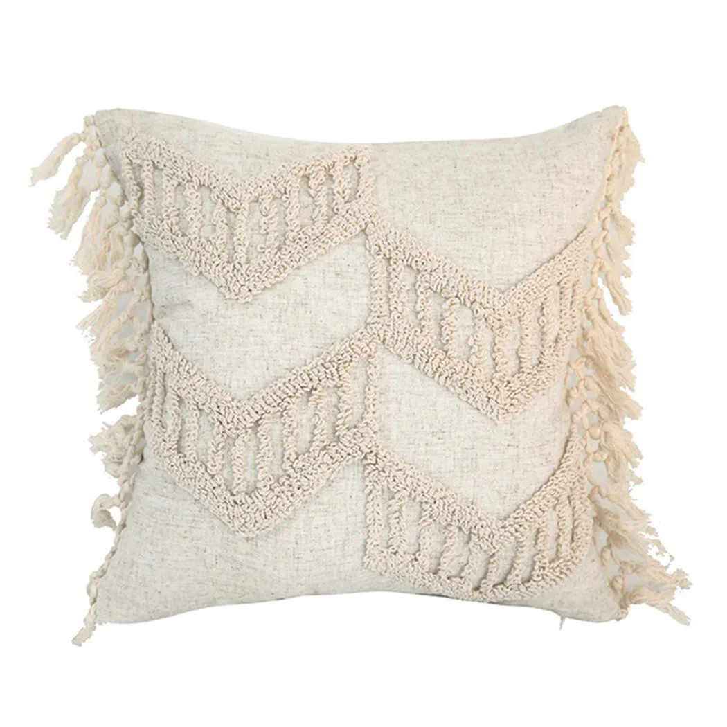 Boho Style Cushion Cover Pillow Cover Cotton Linen Tufted Using Tufting Process There Is A Sense Of Three-dimensional Tassles
Boho Style Cushion Cover Pillow Cover Cotton Linen Tufted Using Tufting Process There Is A Sense Of Three-dimensional Tassles
