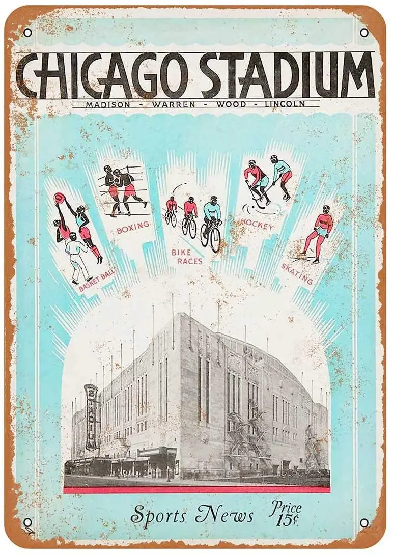 Diuangfoong 1931 Chicago Stadium Vintage Look Metal Sign 12"×8"
Diuangfoong 1931 Chicago Stadium Vintage Look Metal Sign 12"×8"