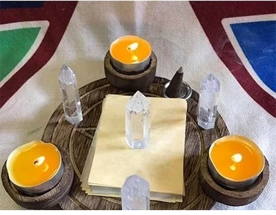 New Astrology Pentagram wood Candlestick table Pentacle altar plate Triquetra wooden Divination Wicca ceremony Accessories
New Astrology Pentagram wood Candlestick table Pentacle altar plate Triquetra wooden Divination Wicca ceremony Accessories
