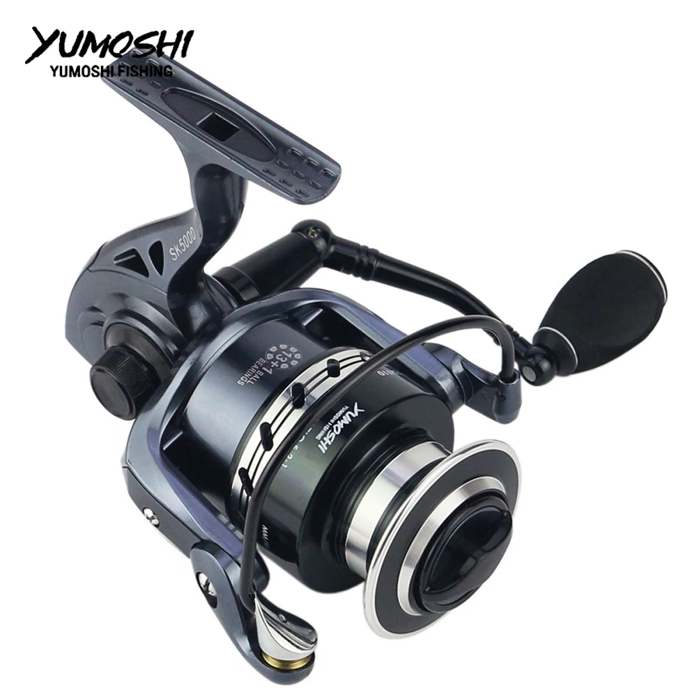 Новинка yumoshi 13 + 1BB 5 5: 1 ЧПУ рокер металлическая Рыболовная катушка pesca ловля карпа