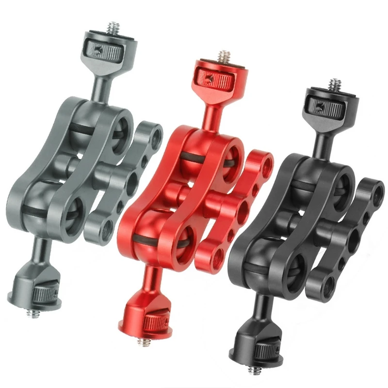 R91A Articulating Magic Arm with Double Ballheads,Dual 1/4 Ball Head Connection Adapter 3/8 Crab Clamp Mount Monitor Bracket
R91A Articulating Magic Arm with Double Ballheads,Dual 1/4 Ball Head Connection Adapter 3/8 Crab Clamp Mount Monitor Bracket