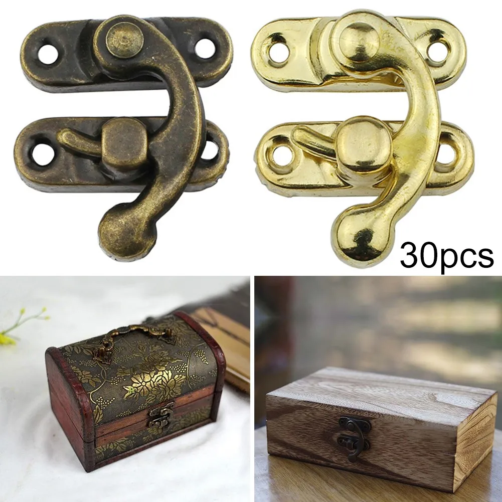 30pcs Antique Padlock Hasp Hook Lock Bronze Iron Latch For Mini Jewelry Wooden Box With Screw Furniture Vintage Hardware Tool
30pcs Antique Padlock Hasp Hook Lock Bronze Iron Latch For Mini Jewelry Wooden Box With Screw Furniture Vintage Hardware Tool