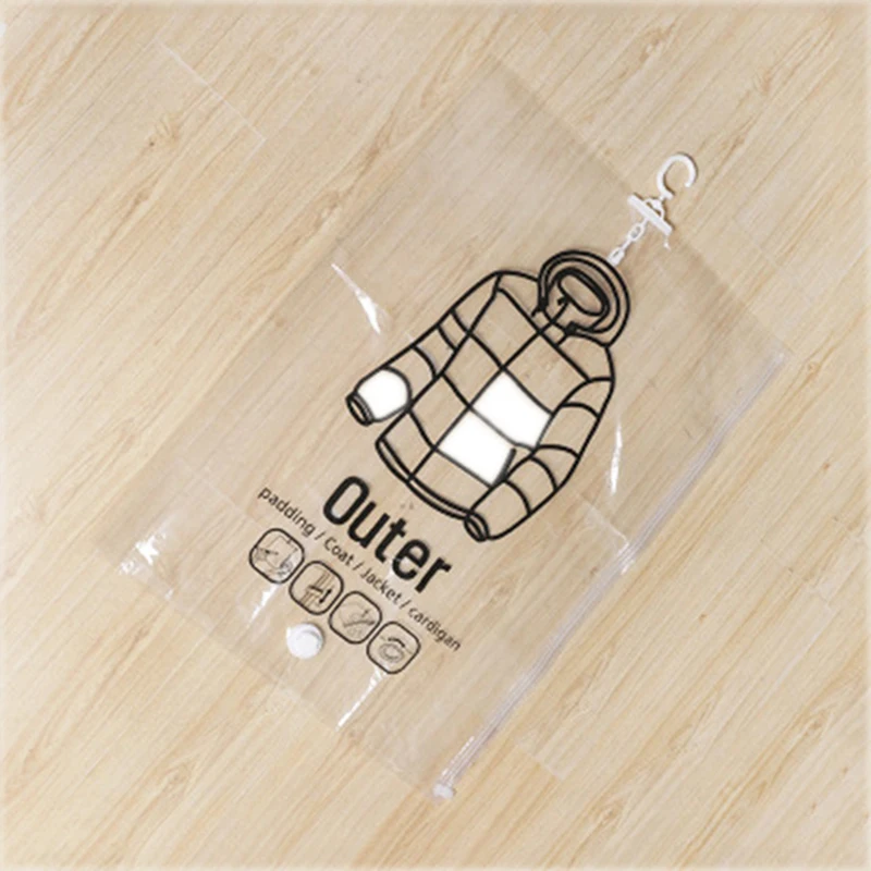 Hanging clothing compression bag storage bag transparent large thick down jacket pumping vacuum bag clothes finishing bag
Hanging clothing compression bag storage bag transparent large thick down jacket pumping vacuum bag clothes finishing bag