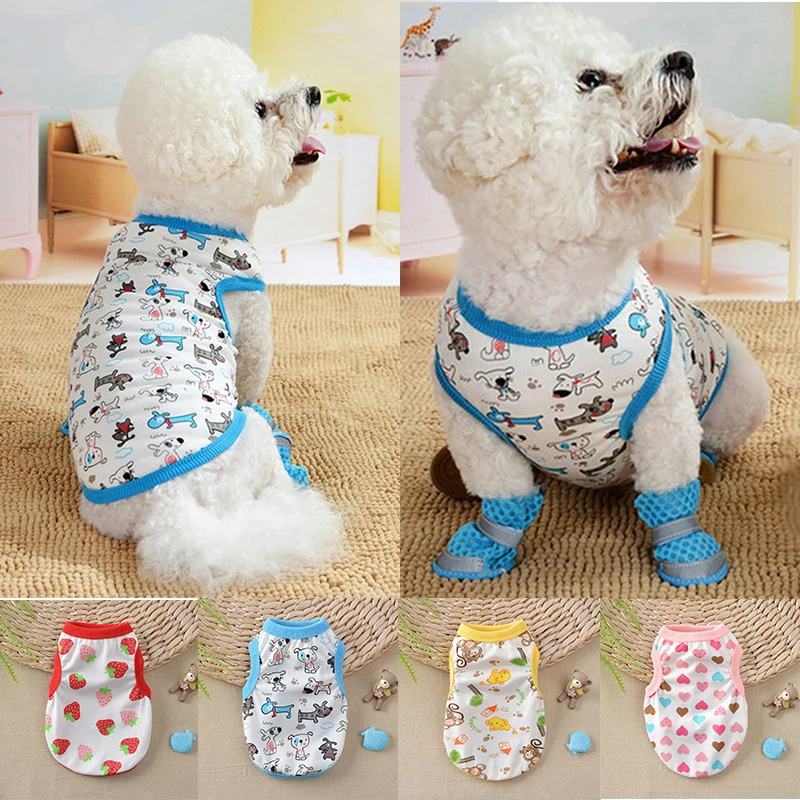1Pcs Cute Printed Summer Pets tshirt Puppy Dog Clothes Pet Cat Vest Cotton TShirt Pug Apparel Costumes Dog Clothes for Small Dog
1Pcs Cute Printed Summer Pets tshirt Puppy Dog Clothes Pet Cat Vest Cotton TShirt Pug Apparel Costumes Dog Clothes for Small Dog