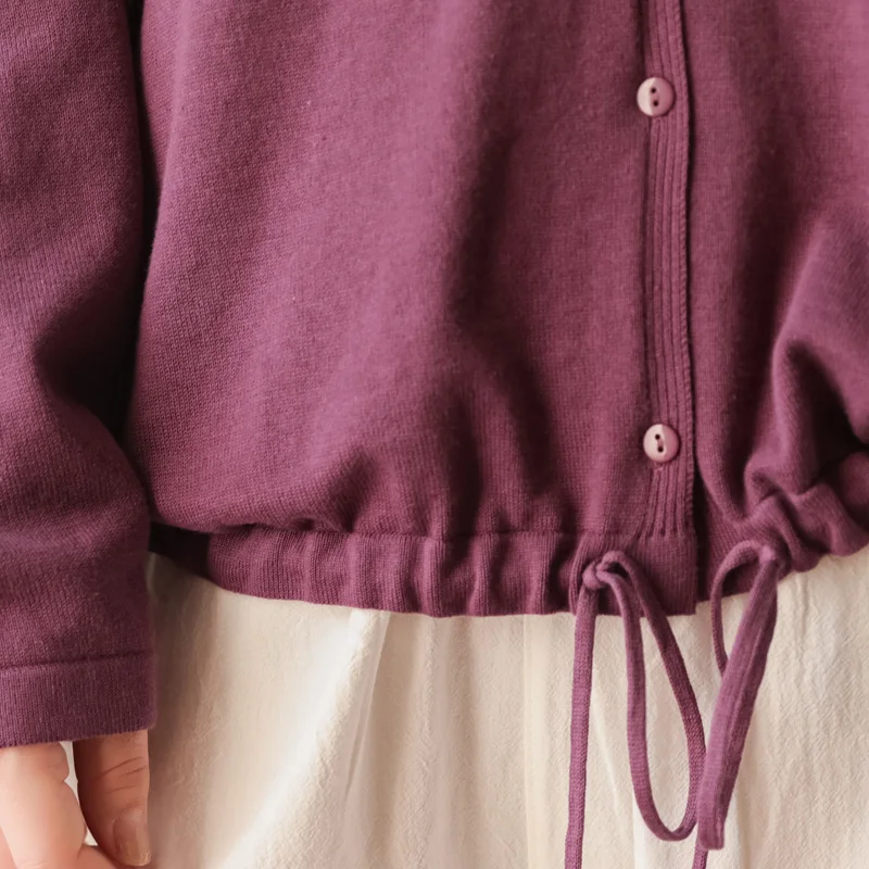 YUHANRONG 2021 autumn knitted cardigan women's long sleeve cotton sweater loose and thin drawstring hooded thin jacket
YUHANRONG 2021 autumn knitted cardigan women's long sleeve cotton sweater loose and thin drawstring hooded thin jacket
