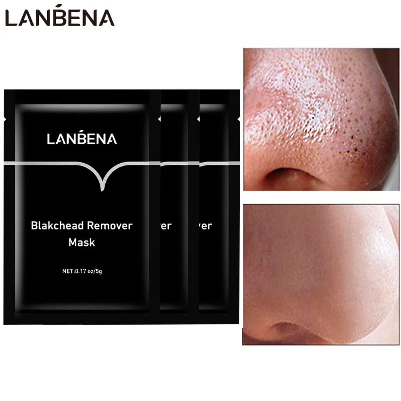 

LANBENA Blackhead Remover Mask Detox Nose Masks Acne Treatment Peeling Pore Strip Bamboo Charcoal Shrink Pores Skin Care