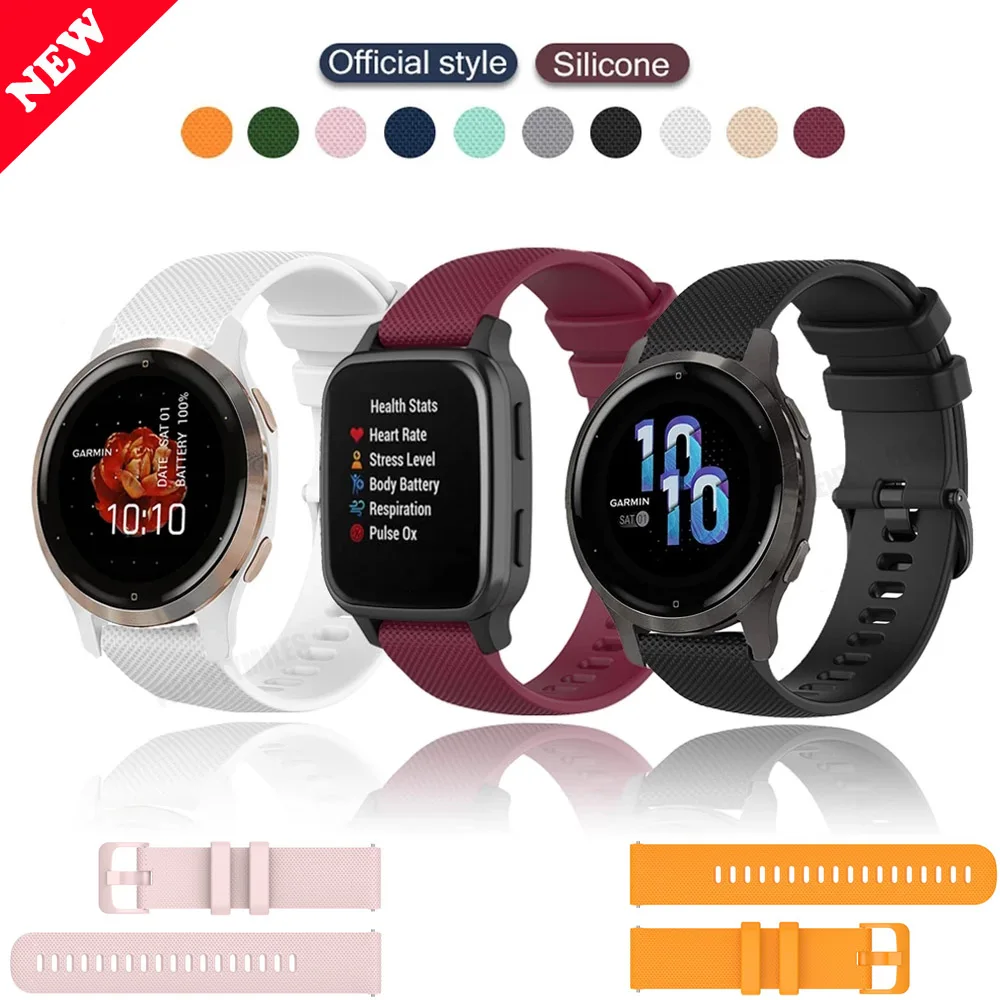 Watch Strap For Garmin Venu 2 Venu 2S Silicone Wristband Strap For Garmin Vivoactive 3 4S 4 Forerunner 245 645 Venu SQ Wristband 
Watch Strap For Garmin Venu 2 Venu 2S Silicone Wristband Strap For Garmin Vivoactive 3 4S 4 Forerunner 245 645 Venu SQ Wristband