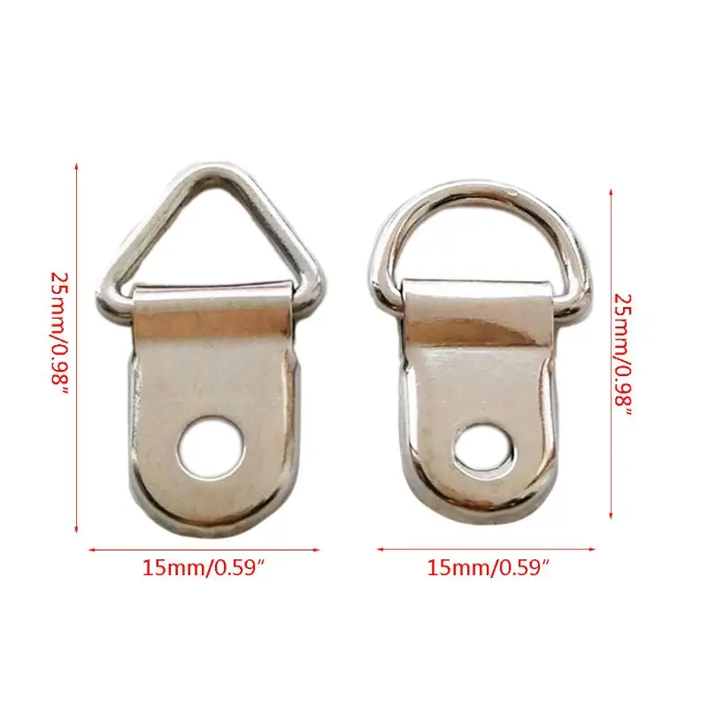 100pcs D Ring Hanging Picture Frame Strap Hanger Hooks Oil Painting Mirror Hanger with 100 Screws
100pcs D Ring Hanging Picture Frame Strap Hanger Hooks Oil Painting Mirror Hanger with 100 Screws