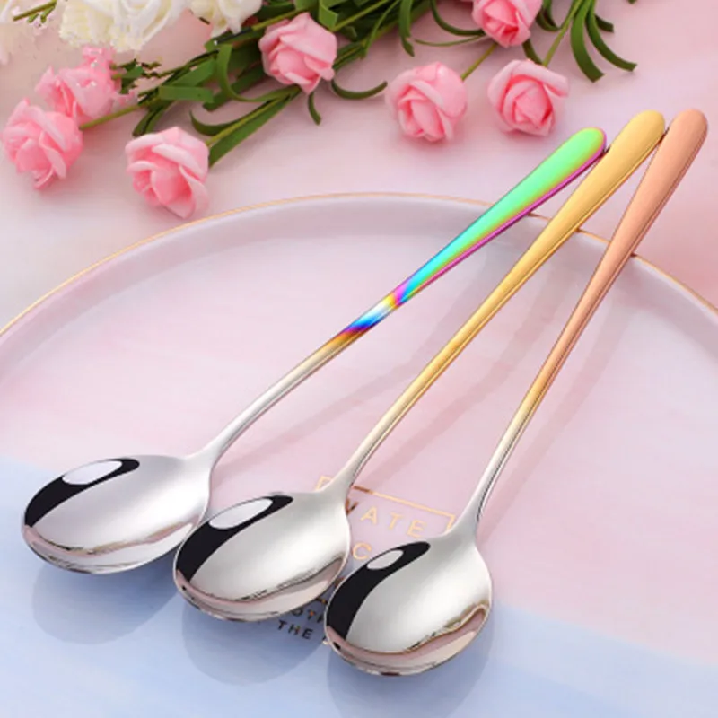 10PCS Stainless Steel Coffee Spoon Long Handle Teaspoon New Dessert Dinner Soup Spoons Cutlery Ice Cream Spoon Tableware
10PCS Stainless Steel Coffee Spoon Long Handle Teaspoon New Dessert Dinner Soup Spoons Cutlery Ice Cream Spoon Tableware