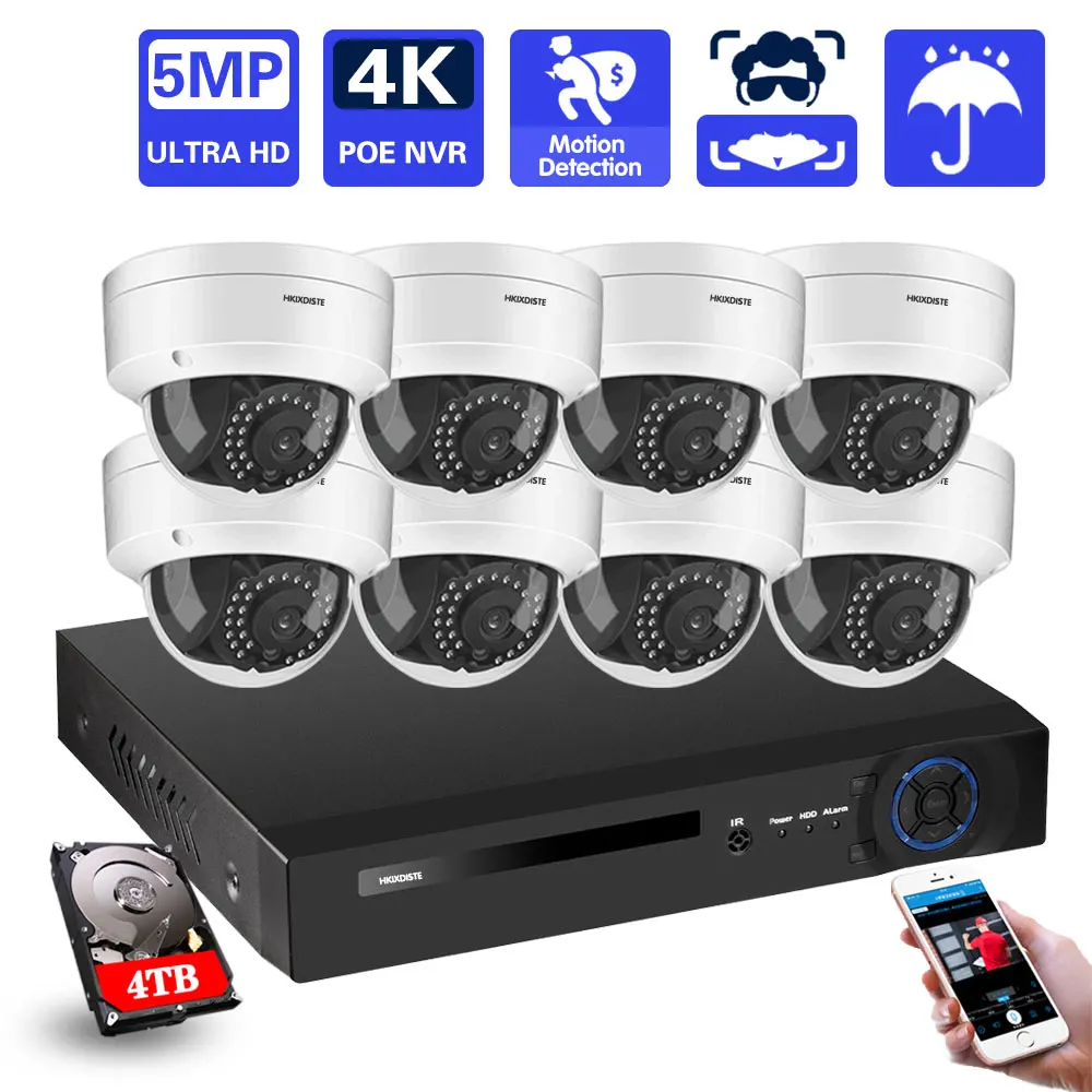 Комплект купольной IP-камеры с защитой от вандалов, HD-камера, 8 каналов, 5 Мп, беспроводной сетевой видеорегистратор, система видеонаблюдения, ...
Комплект купольной IP-камеры с защитой от вандалов, HD-камера, 8 каналов, 5 Мп, беспроводной сетевой видеорегистратор, система видеонаблюдения, ...