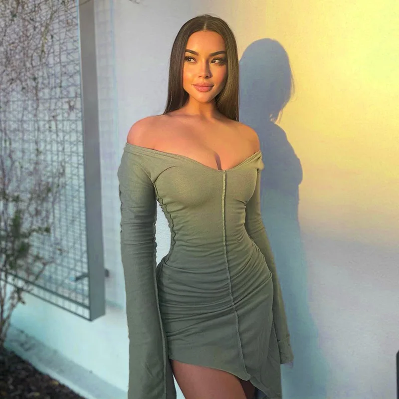 Long Sleeve Green Irregular Dress Autumn Winter Women's Dress Woman Female Party Evening Elegant Sexy Girl Bodycon Clothing
Long Sleeve Green Irregular Dress Autumn Winter Women's Dress Woman Female Party Evening Elegant Sexy Girl Bodycon Clothing