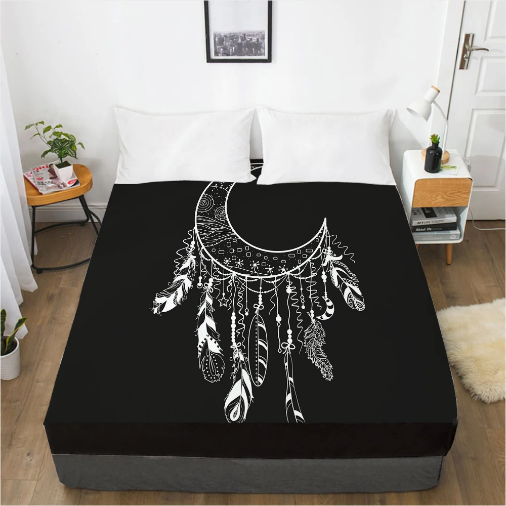 Elastic fitted sheet bed sheet With An Elastic Band 150/180/200/160*200 Mattress Cover Double Full Single Black dream catcher
Elastic fitted sheet bed sheet With An Elastic Band 150/180/200/160*200 Mattress Cover Double Full Single Black dream catcher