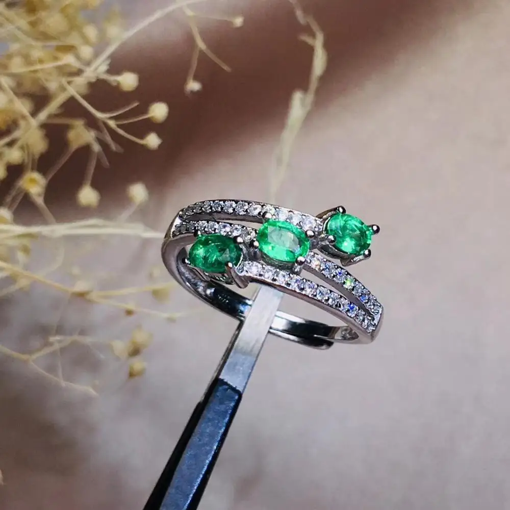 Luxurious array layer wide Natural green Emerald gem Ring Natural gemstone ring S925 silver women's party gift fine Jewelry
Luxurious array layer wide Natural green Emerald gem Ring Natural gemstone ring S925 silver women's party gift fine Jewelry