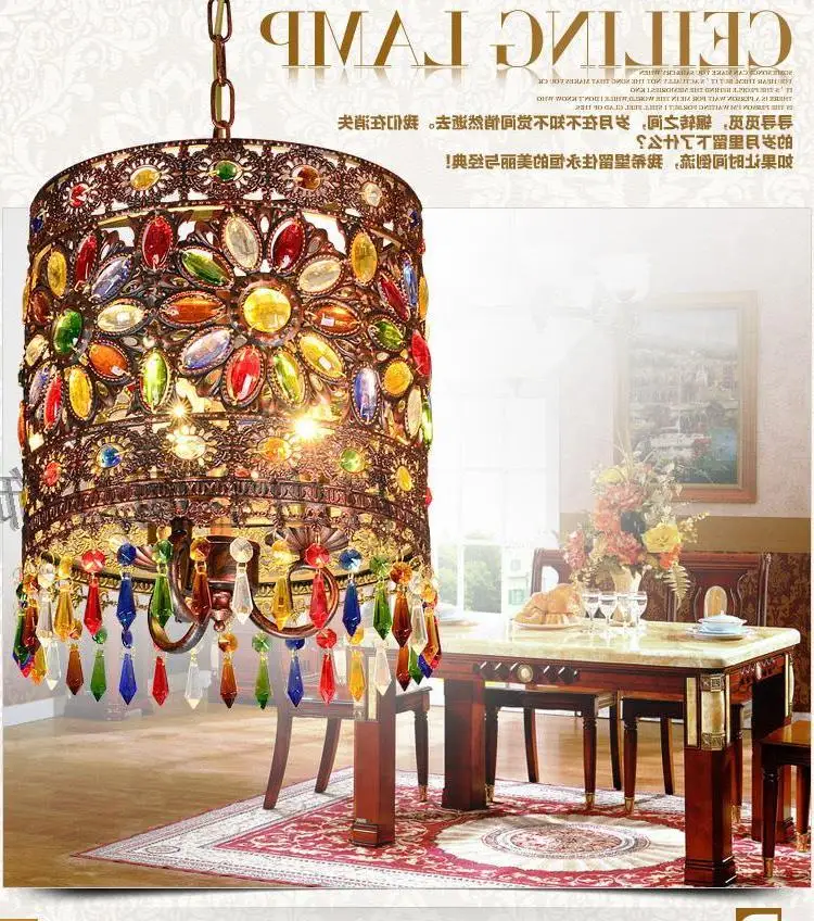 Mediterranean Retro Bohemian Crystal Pendant Lamp Hallway Cozy Creative Lamp Bar Corridor luminaria pendente
Mediterranean Retro Bohemian Crystal Pendant Lamp Hallway Cozy Creative Lamp Bar Corridor luminaria pendente
