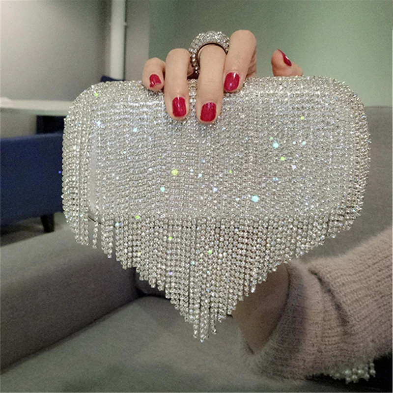 Rhinestone Wedding Wallet Ladies Evening Clutch Luxury Design Ladies Handbag Small Silver Chain Shoulder Bag
Rhinestone Wedding Wallet Ladies Evening Clutch Luxury Design Ladies Handbag Small Silver Chain Shoulder Bag